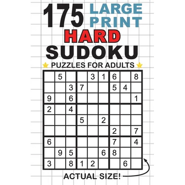 175 Large Print Hard Sudoku Puzzles for Adults: Only One Puzzle Per Page! (Pocket 6"x9" Size)
