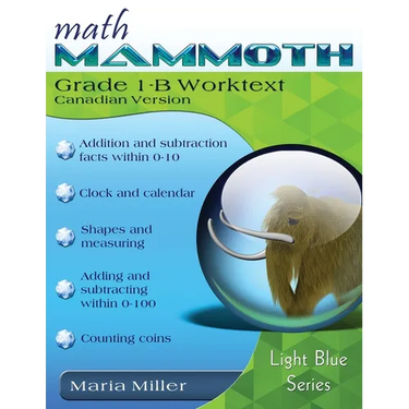 Math Mammoth Grade 1-B Worktext (Canadian Version)