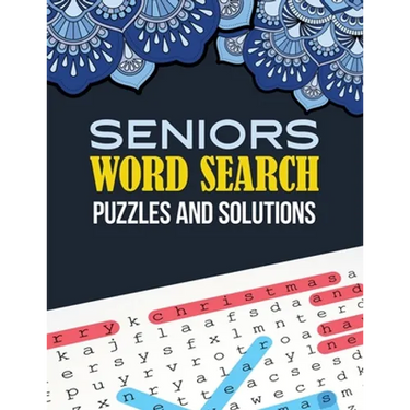 Seniors Word Search Puzzle and Solutions: Word Search Book Challenging and Fun Puzzles for Adults, Brian Game Book for Seniors in This Christmas Gift