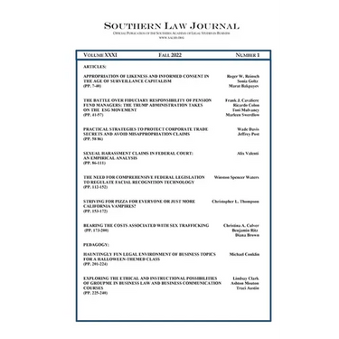 Southern Law Journal Vol. 32