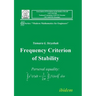 Frequency Criterion of Stability.