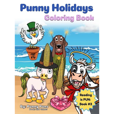 Punny Holidays Coloring Book: Reading is PUN: Book #3