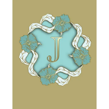 J: 100 Pages 8.5" X 11" Monogram Notebook College Ruled Line Paper