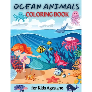 Ocean Coloring Book: Cute Ocean Animals