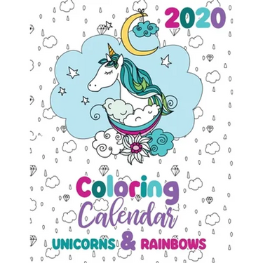 2020 Coloring Calendar Unicorns & Rainbows