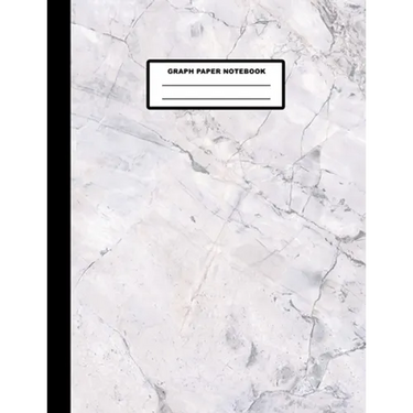Graph Paper Notebook: Marble Cover Design - Quad Ruled - 120 Pages - 8.5" X 11" - Matte Finished Soft Cover