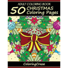 Adult Coloring Book: 50 Christmas Coloring Pages