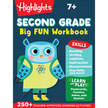 Second Grade Big Fun Workbook: Second Grade Curriculum Workbook for Kids, Practice Math, Reading, Writing, Spelling, Science and More