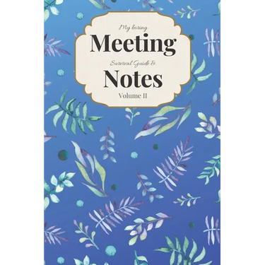My Boring Meeting Survival Guide & Notes: 6x9 Meeting Notebook and Puzzle Book