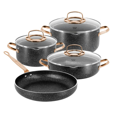 Galaksi Alu. 7Pcs Cookware Set - Rose Gold