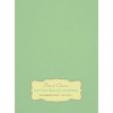 Large 8.5 x 11 Dotted Bullet Journal (Sea Foam Green #16) Hardcover - 245 Numbered Pages