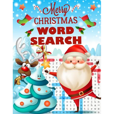 Merry christmas word search.: Easy Large Print Puzzle Book for Adults, Kids & Everyone for the 25 Days of Christmas.