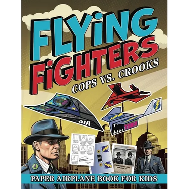 Flying Fighters Cops VS. Crooks: Paper Airplane Book For Kids