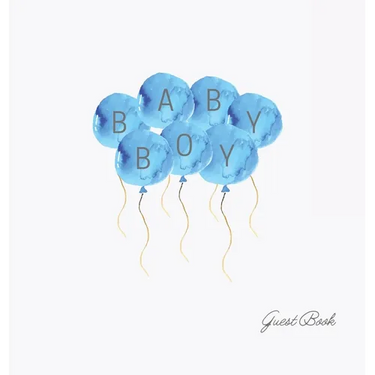 Boy baby shower guest book (Hardback)