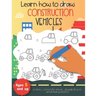 Learn how to draw construction vehicles crane, concrete mixer, dump truck, and many more! Ages 5 and up: Fun for boys and girls, PreK, Kindergarten