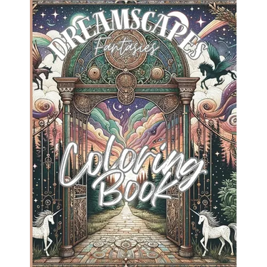 Dreamscapes and Fantasies coloring book: Stress relief for adults