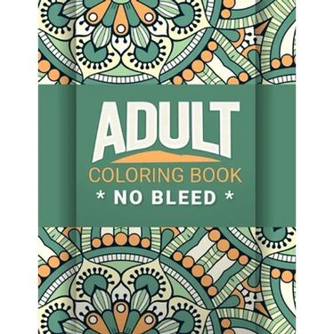 Adult Coloring Book no Bleed: Adult Mandala Animal and Flower, Fun Easy Inspiration Design and Relaxing Coloring Page