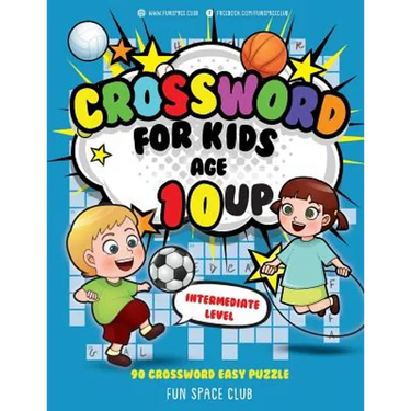 Crossword for Kids Age 10 up: 90 Crossword Easy Puzzle Books for Kids Intermediate Level
