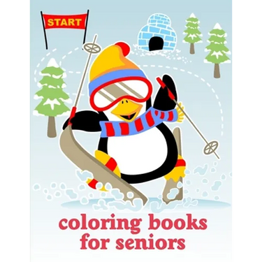 Coloring Books For Seniors: Christmas Book, Easy and Funny Animal Images