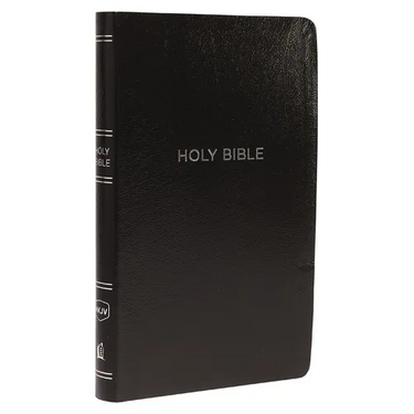 NKJV, Thinline Reference Bible, Leather-Look, Black, Red Letter Edition, Comfort Print