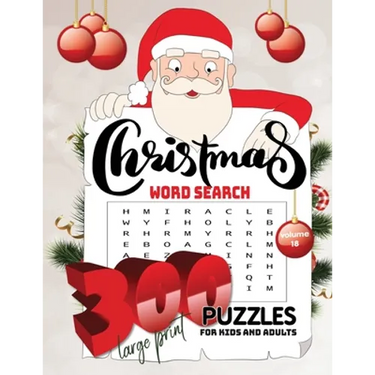 christmas word search 300 puzzles for kids and adults large print Volume18: Holiday Puzzle Book with Answers Large Print 192 pages, beautiful- time- c