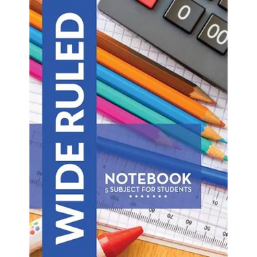 Wide Ruled Notebook - 5 Subject For Students