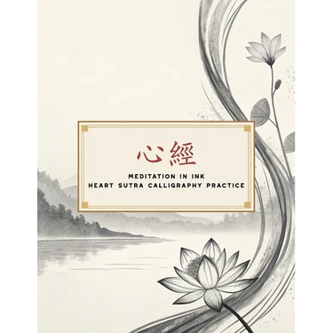 Meditation in Ink - Heart Sutra Calligraphy Practice: A Mindful Journey Through Calligraphy and Buddhist Wisdom