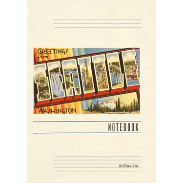 Vintage Lined Notebook Greetings from Seattle
