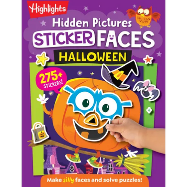 Hidden Pictures Sticker Faces: Halloween: Halloween Crafts Activity Book with Pumpkin Faces and Over 200 Silly Make-A-Face Stickers, Halloween Gift fo