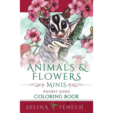 Animals and Flowers Minis - Pocket Sized Coloring Book
