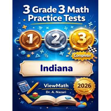 3 Indiana ILEARN Grade 3 Math Practice Tests: Full-Length Test Prep with Detailed Answer Explanations