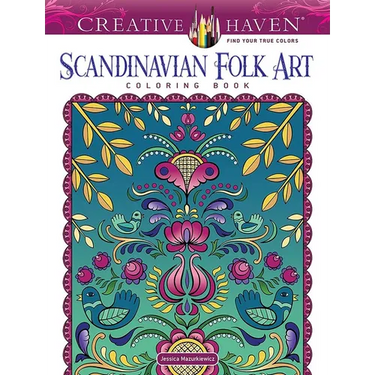 Creative Haven Scandinavian Folk Art Coloring Book