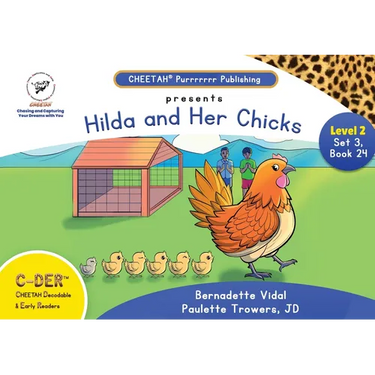C-DER(Cheetah decodables & early readers)set 3, book 24, Hilda and her chicks