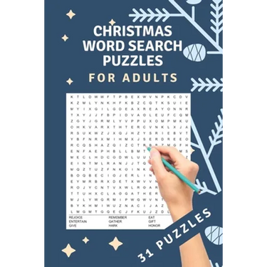 Christmas Word Search Puzzles: 31 word search puzzles - for adults, teens and grown-ups - fun time for christmas - christmas theme - christmas gift -