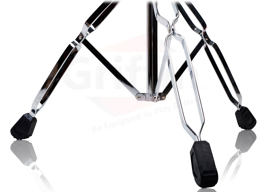 GRIFFIN Cymbal Stand Hardware Pack 4 Piece Set - Full Size Percussion Drum Hardware Kit with Snare Mount, Hi-Hat Pedal, Cymbal Boom, & Straight Stand by GeekStands.com