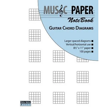 MUSIC PAPER NoteBook - Guitar Chord Diagrams