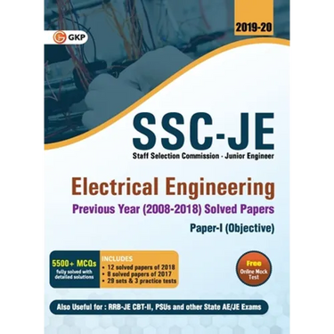 SSC JE Electrical Engineering for Junior Engineers Previous Year Solved Papers (2008-18), 2018-19 for Paper I