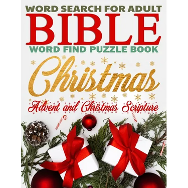 Christmas Word Search, Bible Word Find Puzzle Book for Adults, Advent and Christmas Scripture: Gifts for Christmas, Family Worship