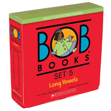 Bob Books - Long Vowels Box Set of 8 Paperbacks Decodable Phonics Books, Ages 4 and Up, Kindergarten, First Grade (Stage 3: Developing Reader)