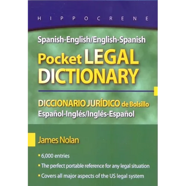 Spanish-English/English-Spanish Pocket Legal Dictionary/Diccionario Juridico de Bolsillo Espanol-Ingles/Ingles-Espanol