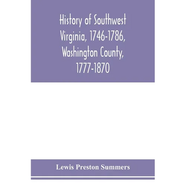 History of southwest Virginia, 1746-1786, Washington County, 1777-1870