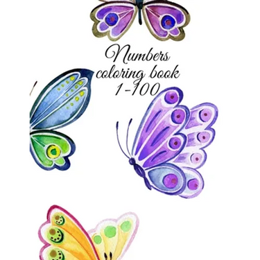 Numbers coloring book 1-100