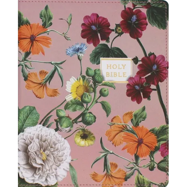 Niv, Artisan Collection Bible, Large Print, Leathersoft, Blush Floral, Red Letter, Comfort Print