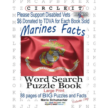 Circle It, US Marine Corps Facts, Word Search, Puzzle Book