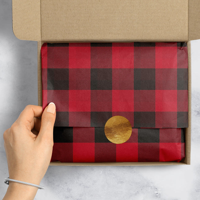 Buffalo Plaid Christmas Gift Tissue Paper by Present Paper