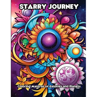 Starry Journey: Coloring Mantras of Galaxies and Planets