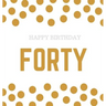 Happy 40th Birthday Guest Book (Hardcover): Happy 40th Birthday Guest book, party and birthday celebrations decor, memory book, 40th birthday, happy b