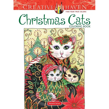 Creative Haven Christmas Cats Coloring Book