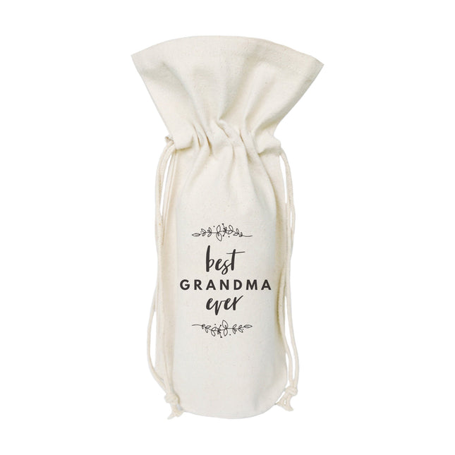 Best Grandma Ever Cotton Canvas Wine Bag by The Cotton & Canvas Co.