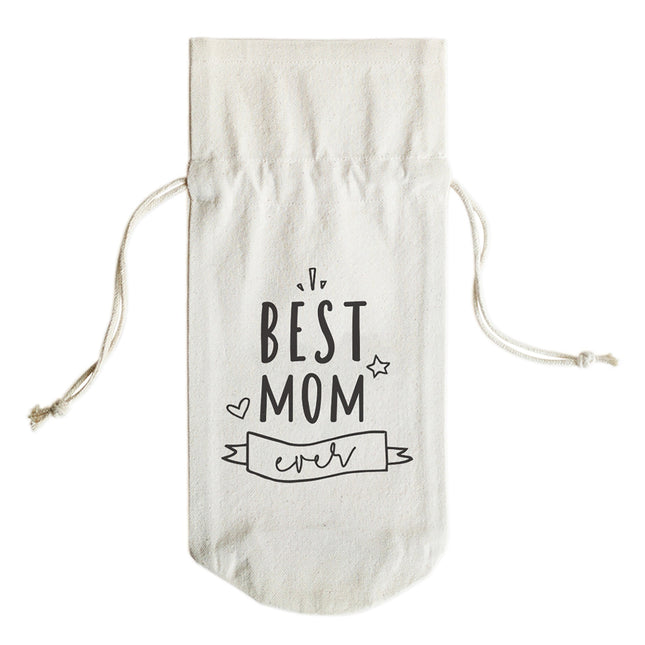 Best Mom Ever Cotton Canvas Wine Bag by The Cotton & Canvas Co.